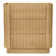 Moe's Home Collection Povera 3 Drawer Nightstand - Oak