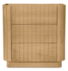 Moe's Home Collection Povera 3 Drawer Nightstand - Oak