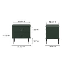 Moe's Home Collection Reagan Nightstand Deep - Green