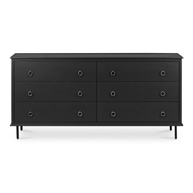 Moe's Home Collection Reagan 6 Drawer Dresser - Black