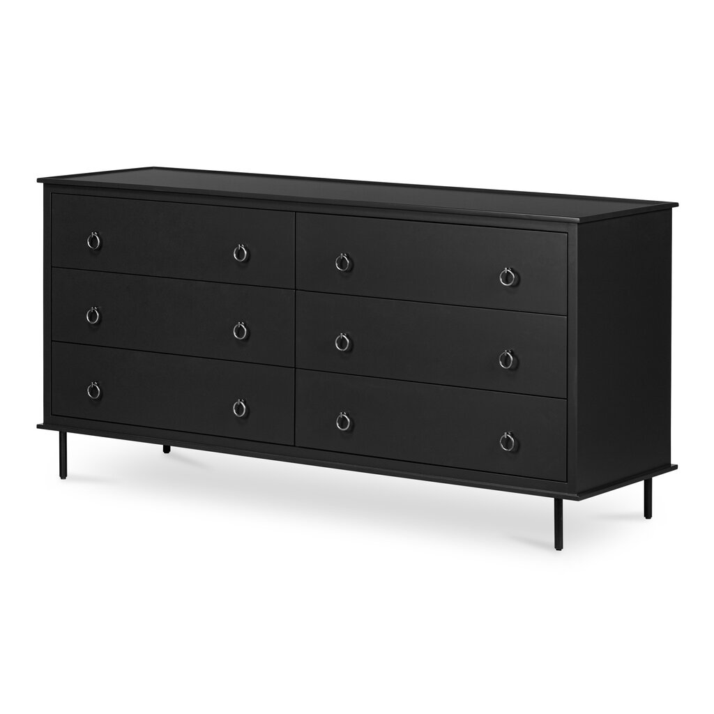 Moe's Home Collection Reagan 6 Drawer Dresser - Black