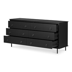 Moe's Home Collection Reagan 6 Drawer Dresser - Black