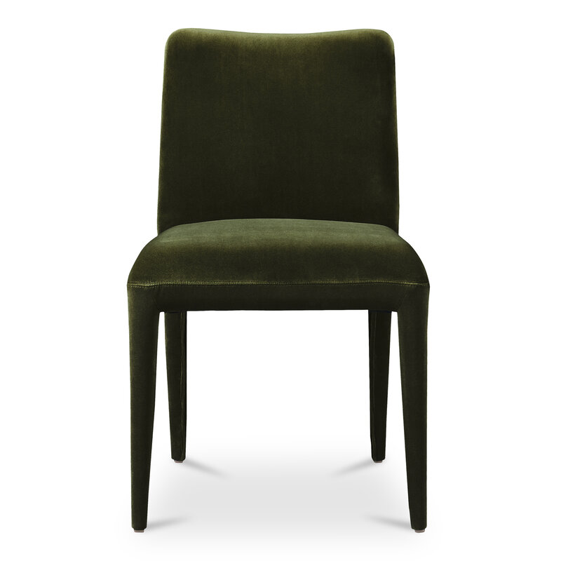 Moe's Home Collection Calla Dining Chair - Green Velvet Multiples of 2