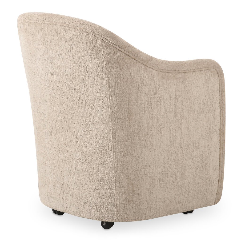 Moe's Home Collection Drava Rolling Dining Chair - Dark Brown