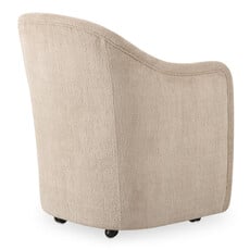 Moe's Home Collection Drava Rolling Dining Chair - Dark Brown