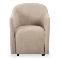 Moe's Home Collection Drava Rolling Dining Chair - Dark Brown
