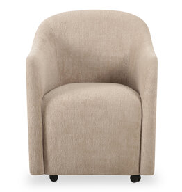 Moe's Home Collection Drava Rolling Dining Chair - Dark Brown