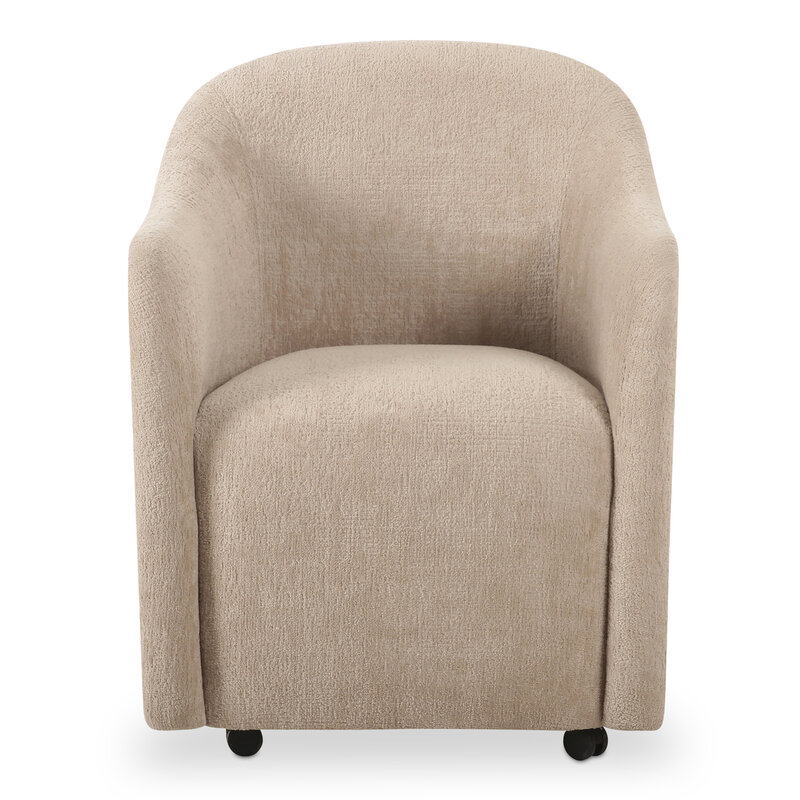 Moe's Home Collection Drava Rolling Dining Chair - Dark Brown