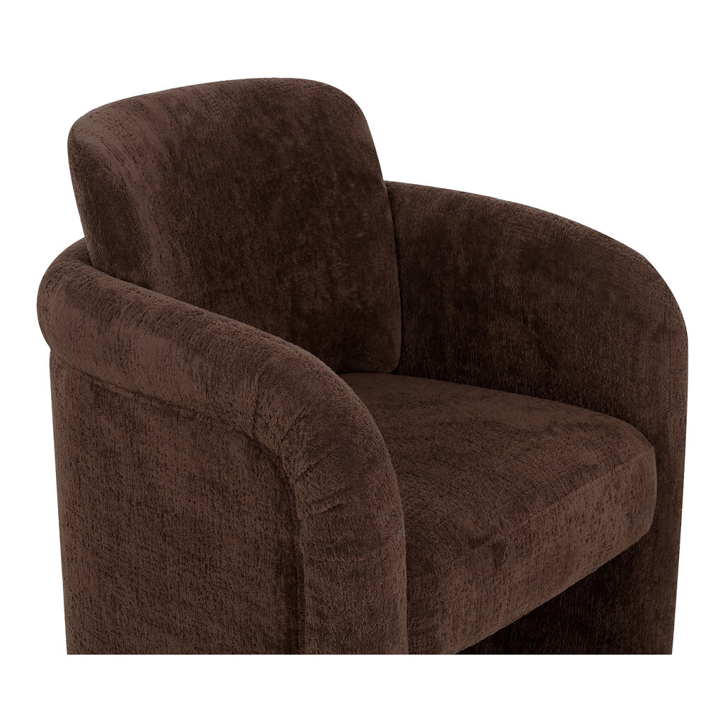 Moe's Home Collection Mesto Rolling Dining Chair -Dark Brown