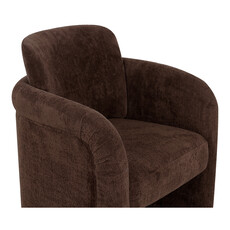 Moe's Home Collection Mesto Rolling Dining Chair -Dark Brown