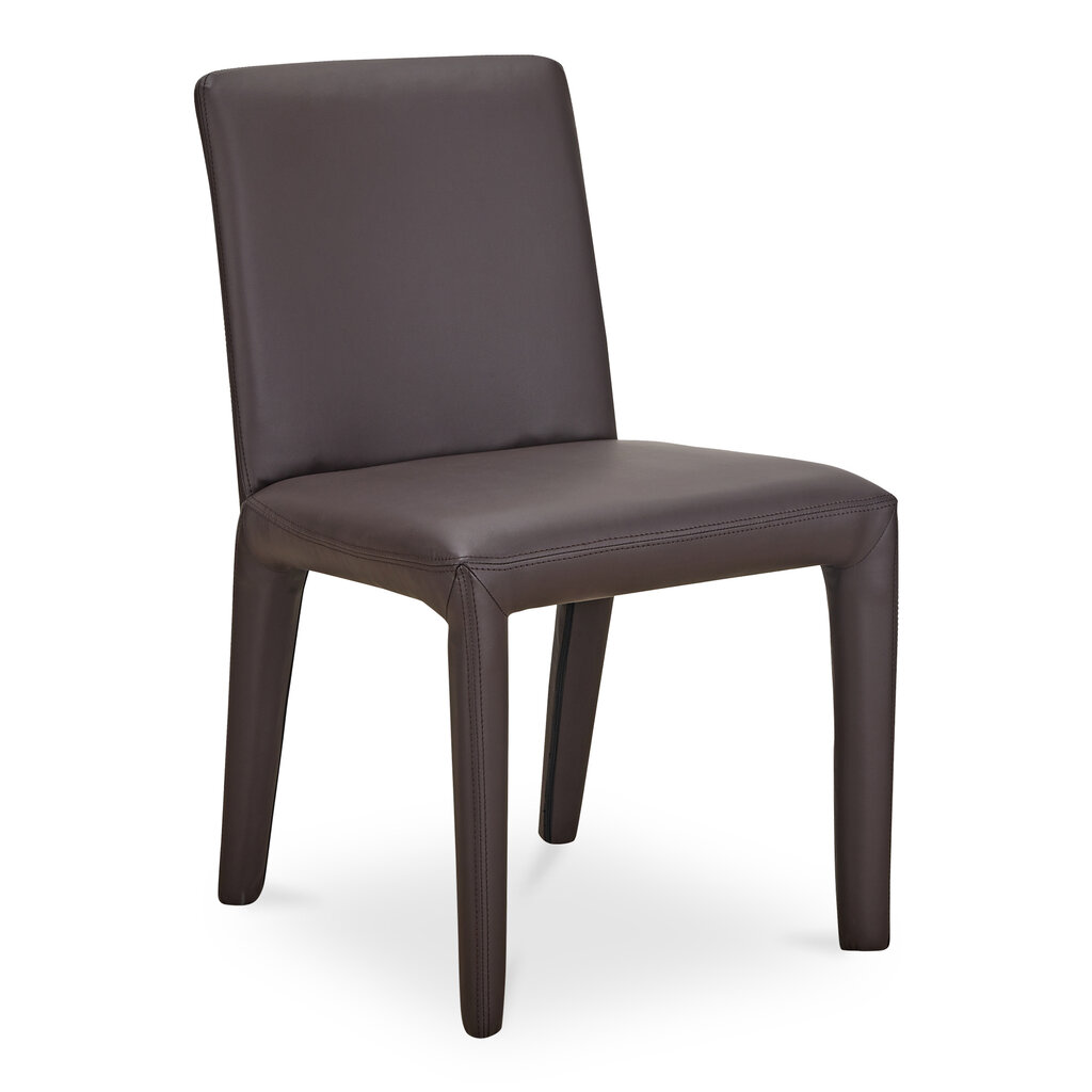 Moe's Home Collection Monte Dining Chair Dark Brown Vegan Leather