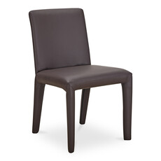 Moe's Home Collection Monte Dining Chair Dark Brown Vegan Leather