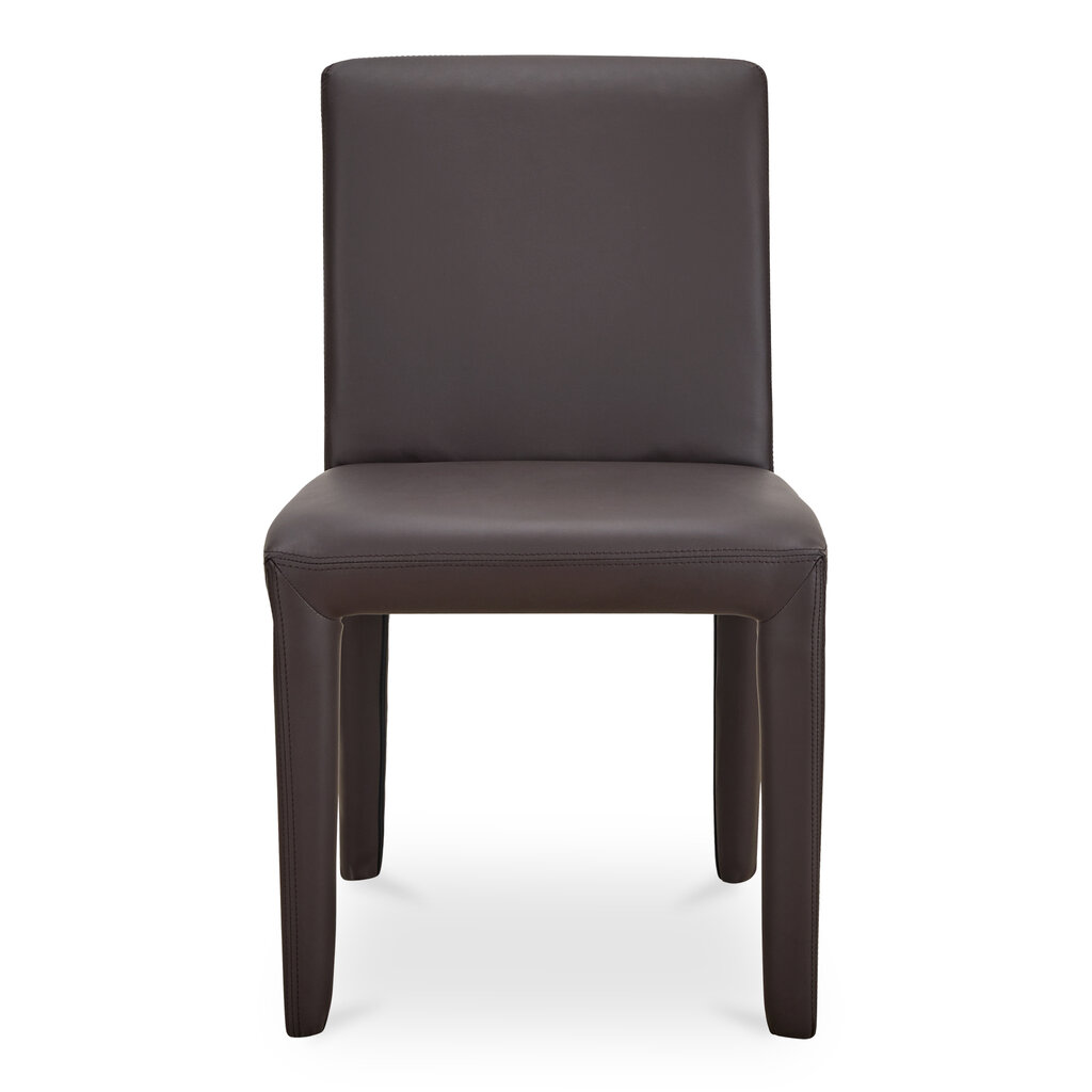Moe's Home Collection Monte Dining Chair Dark Brown Vegan Leather