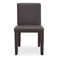 Moe's Home Collection Monte Dining Chair Dark Brown Vegan Leather