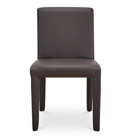 Moe's Home Collection Monte Dining Chair Dark Brown Vegan Leather