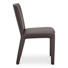 Moe's Home Collection Monte Dining Chair Dark Brown Vegan Leather