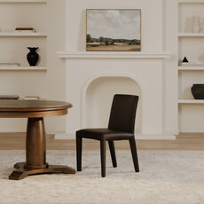 Moe's Home Collection Monte Dining Chair Dark Brown Vegan Leather