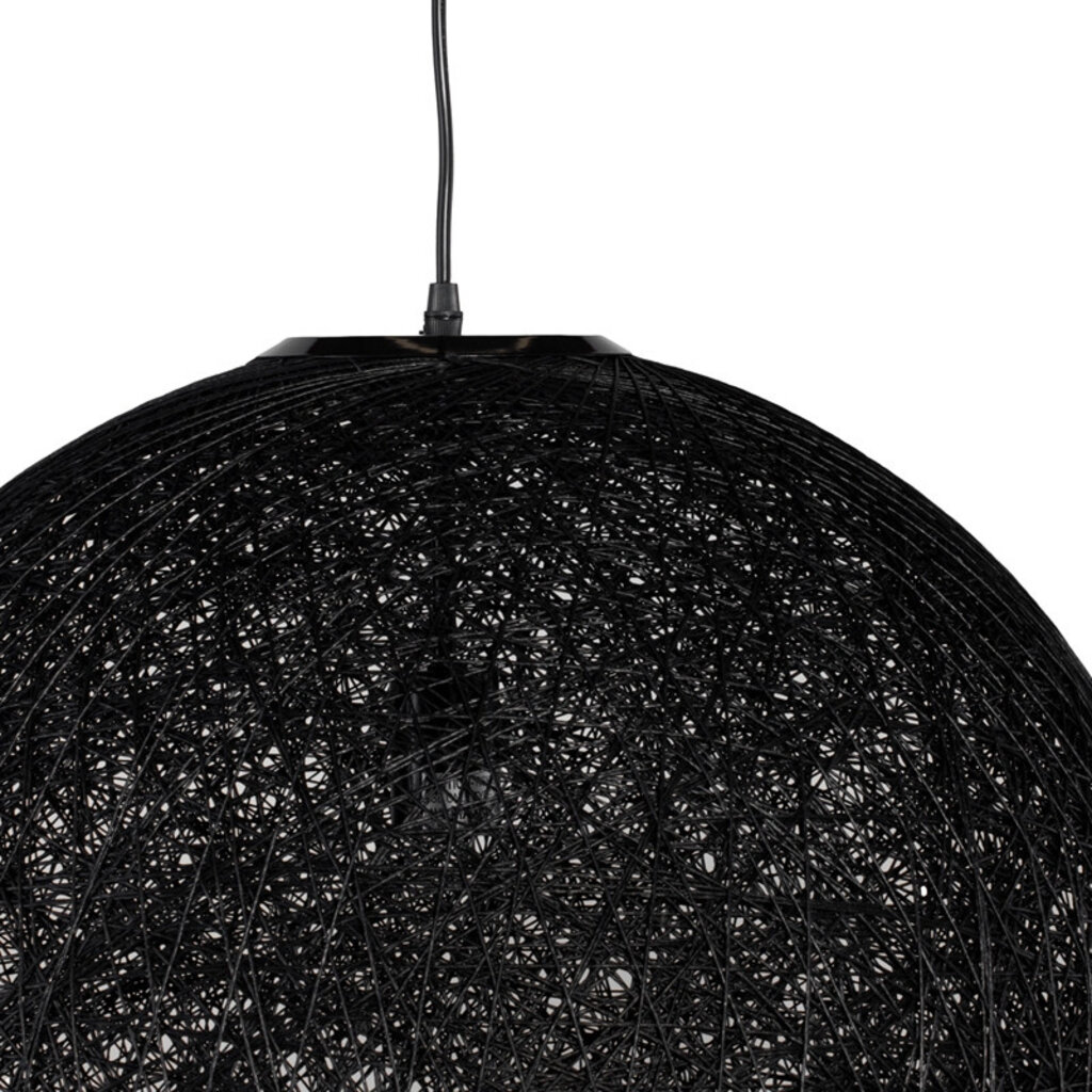 String Pendant Lamp 24" Black