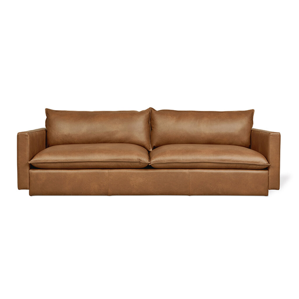 Gus Modern Sola Leather Sofa - Raleigh Chestnut