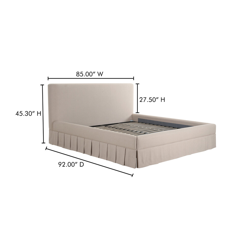 Moe's Home Collection Maren King Bed Beige