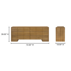 Moe's Home Collection Gia 6 Drawer Dresser Brown