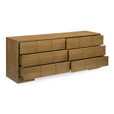 Moe's Home Collection Gia 6 Drawer Dresser Brown