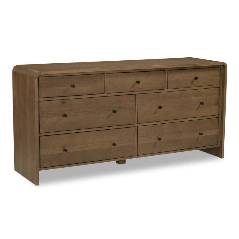 Moe's Home Collection Riley 7 Drawer Dresser Oak