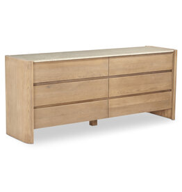 Moe's Home Collection Lane 6 Drawer Dresser Natural