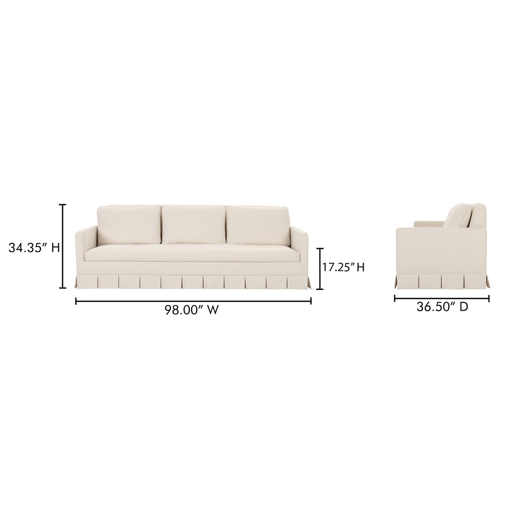 Moe's Home Collection Pellicano Sofa PF Cream