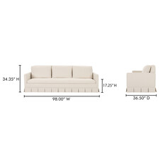 Moe's Home Collection Pellicano Sofa PF Cream