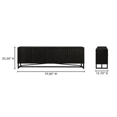 Moe's Home Collection Sierra Media Unit Black