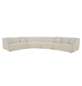 Moe's Home Collection Fraser 4 Piece Modular Sectional White