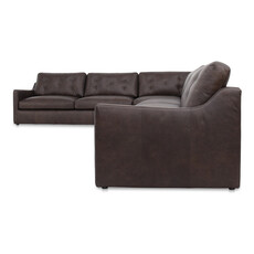 Moe's Home Collection Thurlow Modular 4pcs - Espresso Brown Leather