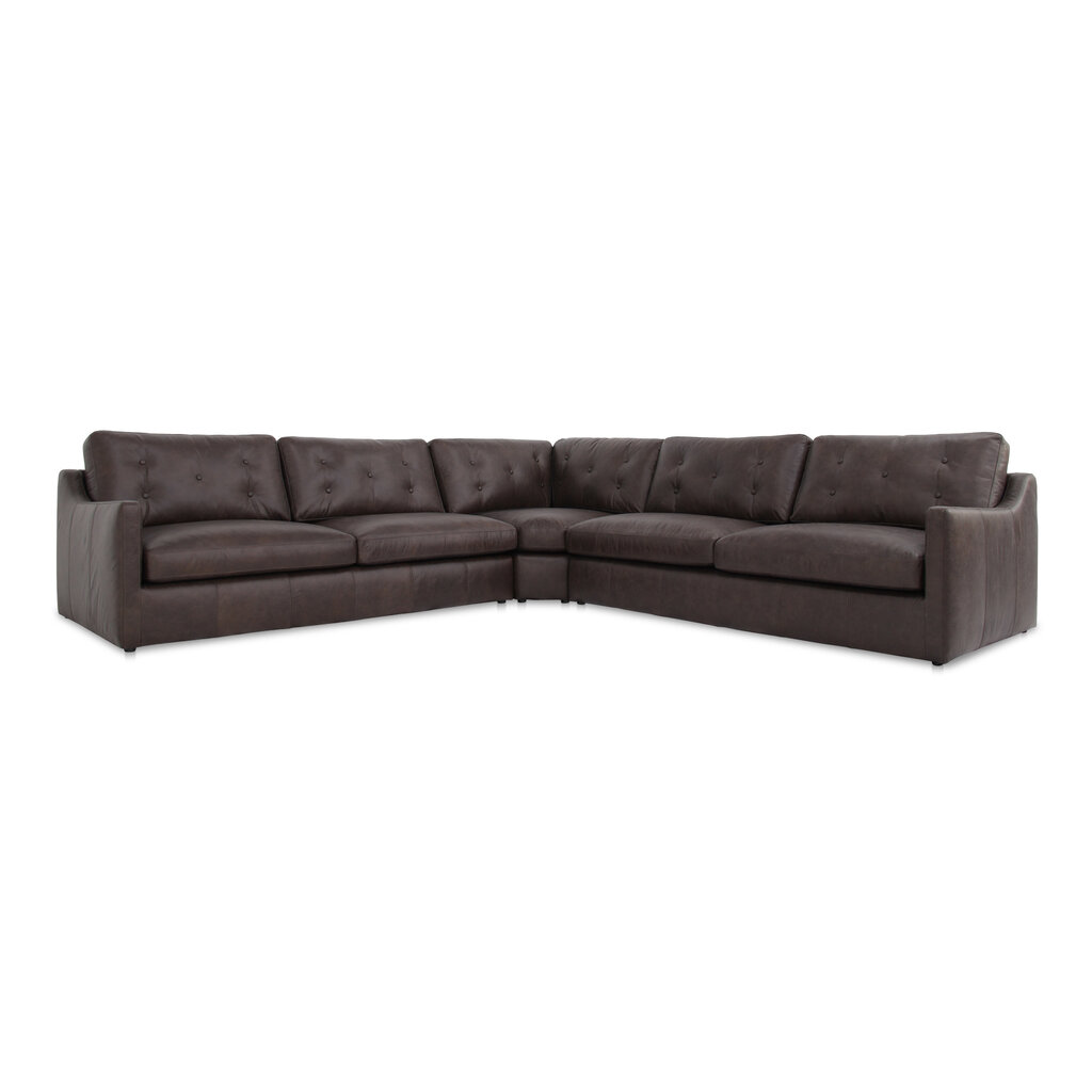 Moe's Home Collection Thurlow Modular - Espresso Brown Leather
