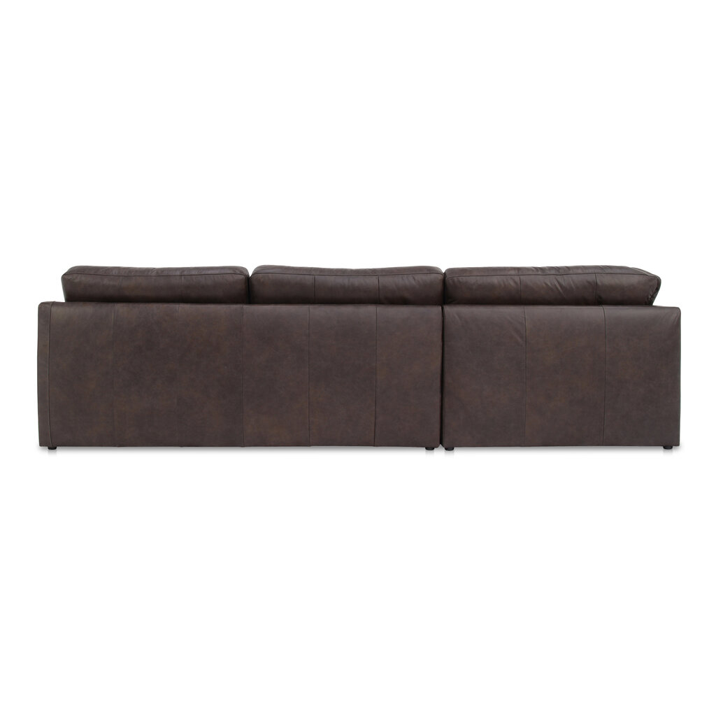 Moe's Home Collection Thurlow Modular 4pcs - Espresso Brown Leather