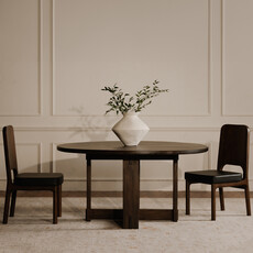 Moe's Home Collection Glenn Round Dining Table Dark Brown