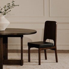 Moe's Home Collection Glenn Round Dining Table Dark Brown