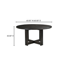 Moe's Home Collection Glenn Round Dining Table Dark Brown