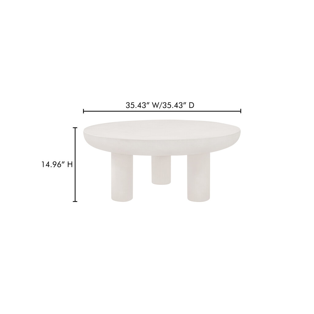 Moe's Home Collection Rocca Coffee Table Cream