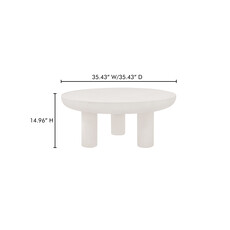 Moe's Home Collection Rocca Coffee Table Cream