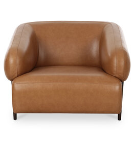 Moe's Home Collection Devlin Lounge Chair Tan Leather