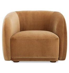 Moe's Home Collection Faye Accent Chair Tan Faux Mohair