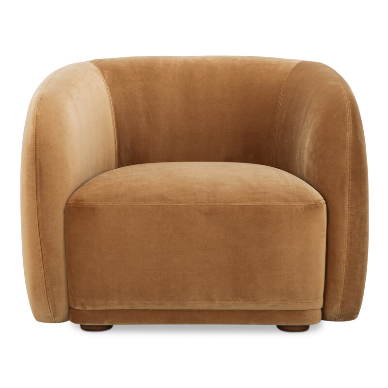 Moe's Home Collection Faye Accent Chair Tan Faux Mohair