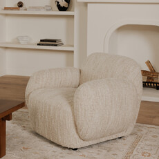 Moe's Home Collection Hazel Lounge Chair Off White