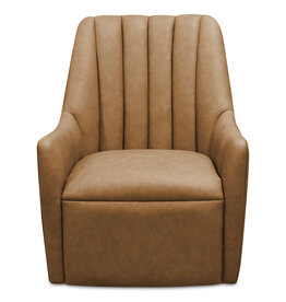 Moe's Home Collection Bowie Swivel Chair Tan Leather