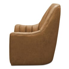 Moe's Home Collection Bowie Swivel Chair Tan Leather