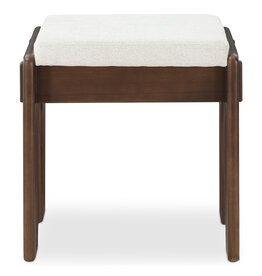 Moe's Home Collection Ashby Stool Walnut Stained Ash Beige