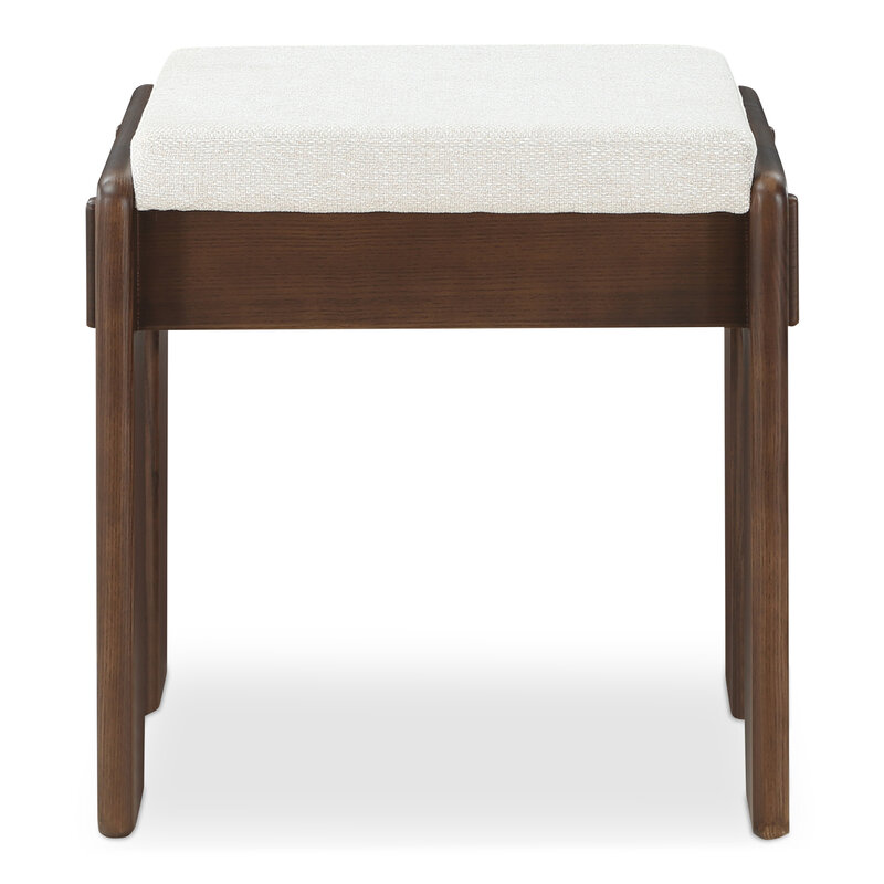 Moe's Home Collection Ashby Stool Walnut Stained Ash Beige