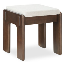 Moe's Home Collection Ashby Stool Walnut Stained Ash Beige
