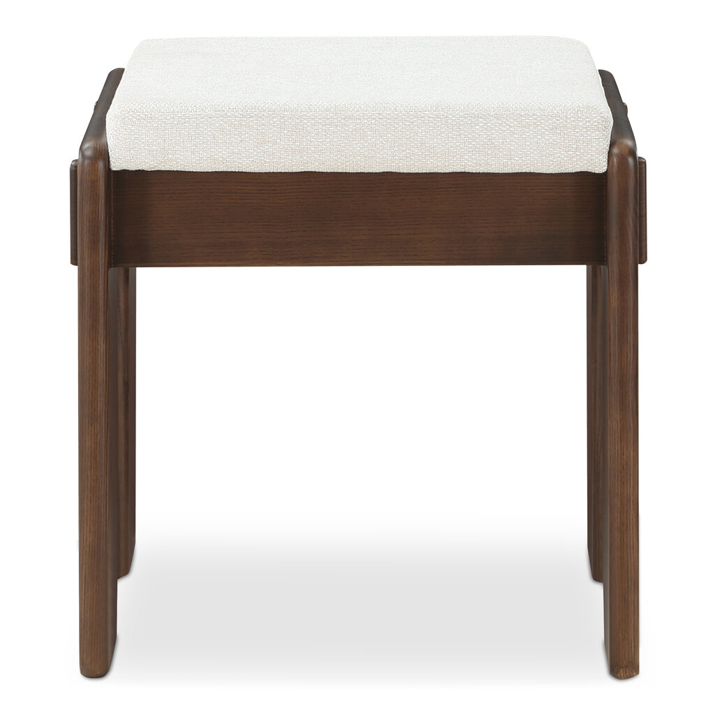 Moe's Home Collection Ashby Stool Walnut Stained Ash Beige